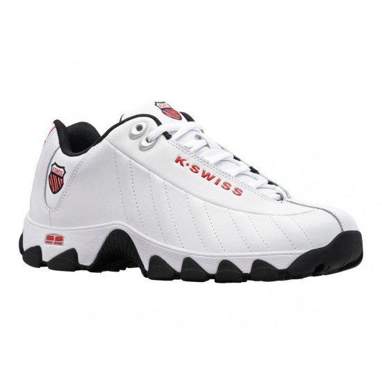 K-Swiss St329 White/Black/Mars Red Men