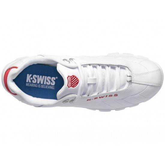 K-Swiss St329 White/Mars Red Men