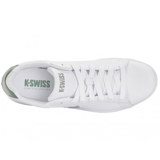 K-Swiss Court Shield White/Loden Frost/Neutral Gray Men