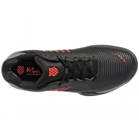 K-Swiss Hypercourt Express 2 Jet Black/Steel Gray/Spicy Orange Men