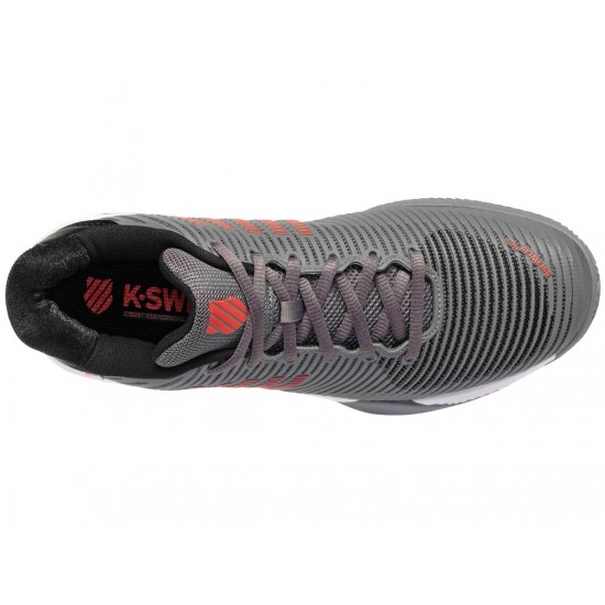 K-Swiss Hypercourt Express 2 Hb Steel Gray/Jet Black/Spicy Orange Men