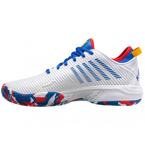 K-Swiss Hypercourt Supreme White/Classic Blue/Berry Red Men