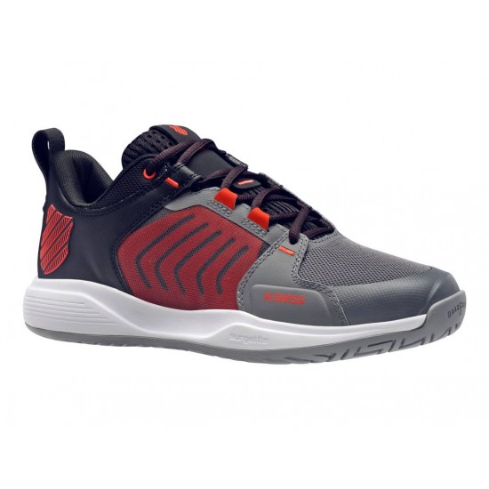 K-Swiss Ultrashot Team Steel Gray/Jet Black/Spicy Orange Men