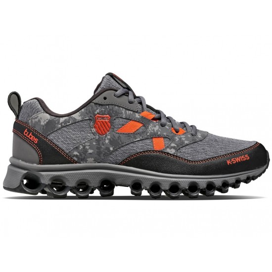 K-Swiss Tubes Trail 200 Steel Gray/Jet Black/Red Orange Men