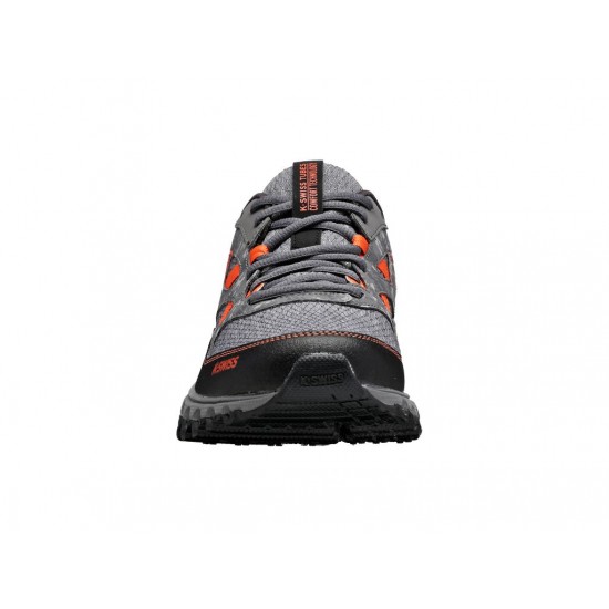 K-Swiss Tubes Trail 200 Steel Gray/Jet Black/Red Orange Men