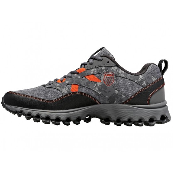 K-Swiss Tubes Trail 200 Steel Gray/Jet Black/Red Orange Men