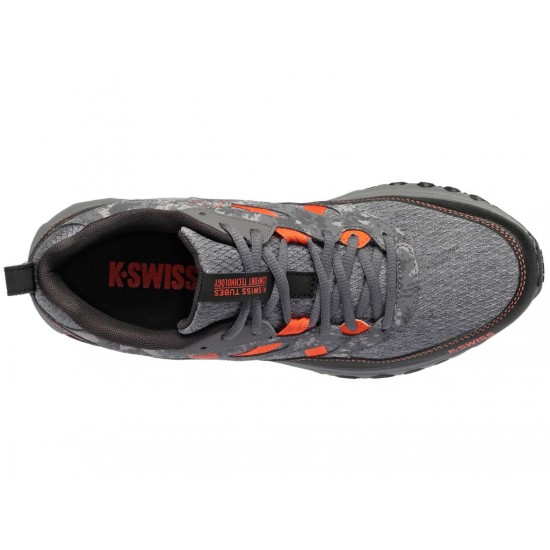 K-Swiss Tubes Trail 200 Steel Gray/Jet Black/Red Orange Men