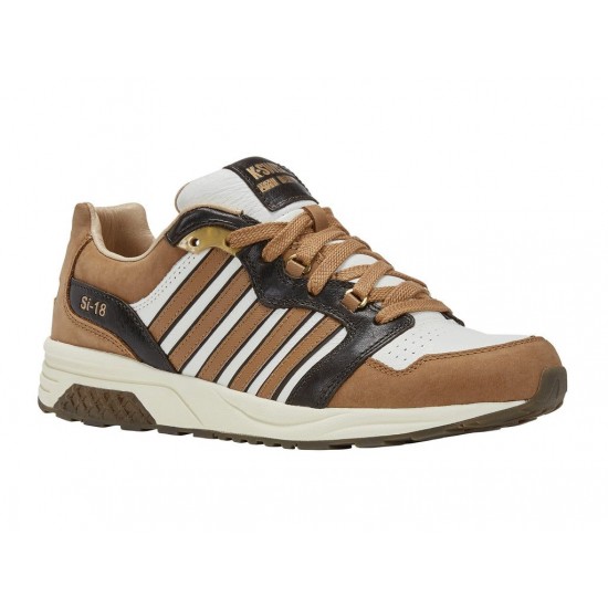 K-Swiss Si-18 Rannell Lth Brown Sugar/Java/Snow White Men