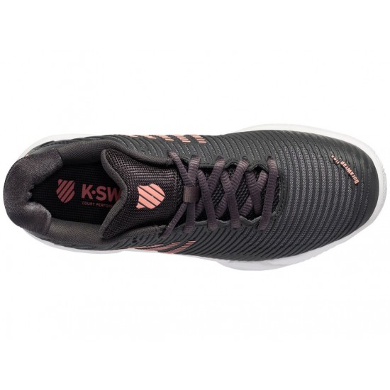 K-Swiss Hypercourt Express 2 Asphalt/White/Peach Amber Women