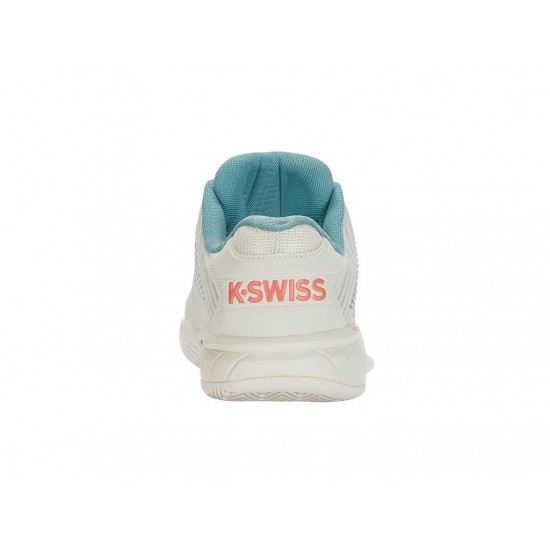 K-Swiss Hypercourt Express 2 Blanc De Blanc/Nile Blue/Desert Flower Women