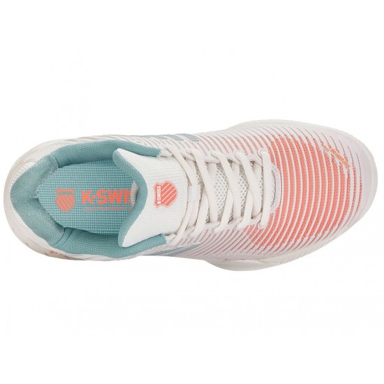 K-Swiss Hypercourt Express 2 Hb Clay Court Blanc De Blanc/Nile Blue/Desert Flower Women