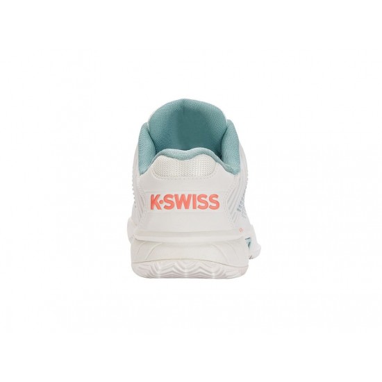 K-Swiss Hypercourt Express 2 Hb Clay Court Blanc De Blanc/Nile Blue/Desert Flower Women