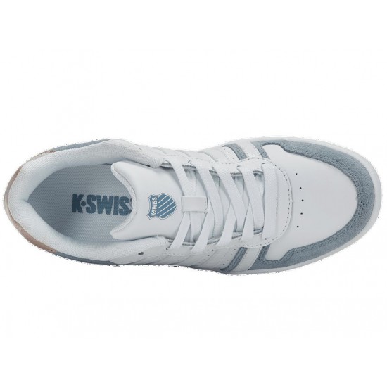 K-Swiss Court Palisades White/Ashley Blue/Iridescent Women