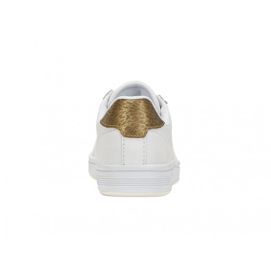 K-Swiss Court Tiebreak White/Gold Panther Women