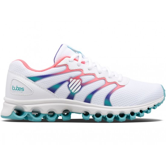 K-Swiss Tubes 200 White/Fluo Pink/Blue Turquoise Women