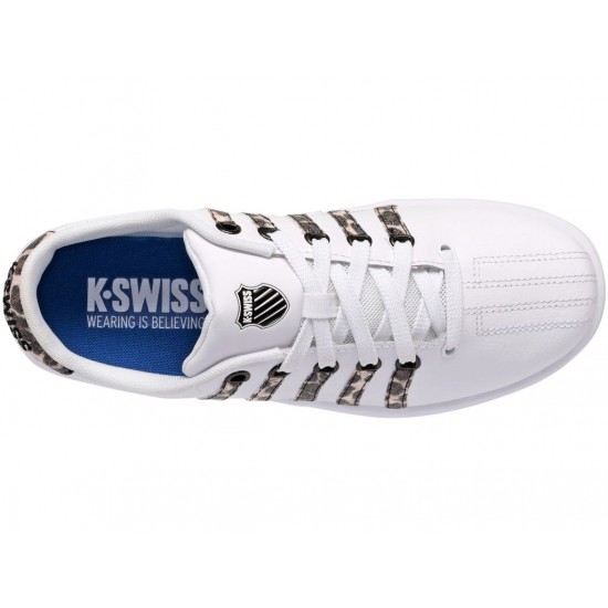 K-Swiss Court Pro Curves White/Metallic Leopard Women