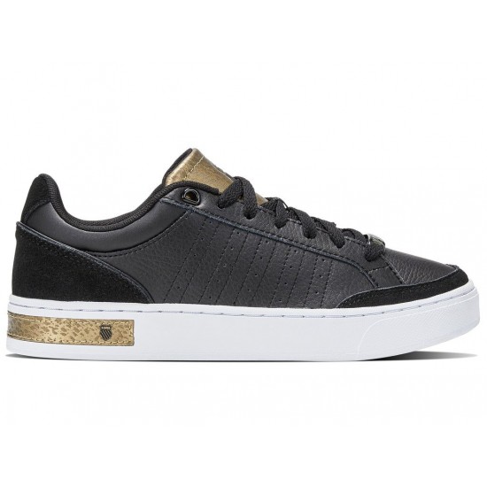 K-Swiss Court Block Black/Gold Panther Women