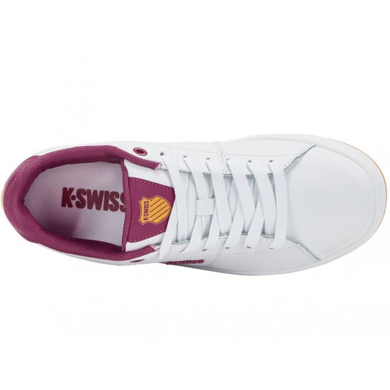 K-Swiss Court Cameo White/Festival Fuchsia/Radiant Yellow Women