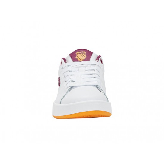 K-Swiss Court Cameo White/Festival Fuchsia/Radiant Yellow Women