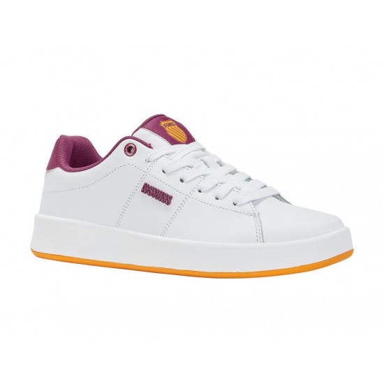 K-Swiss Court Cameo White/Festival Fuchsia/Radiant Yellow Women