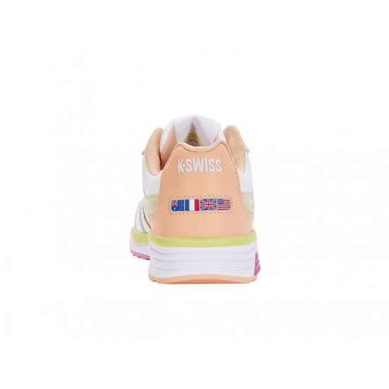 K-Swiss Si-18 Rannell White/Almost Apricot/Daquiri Green Women