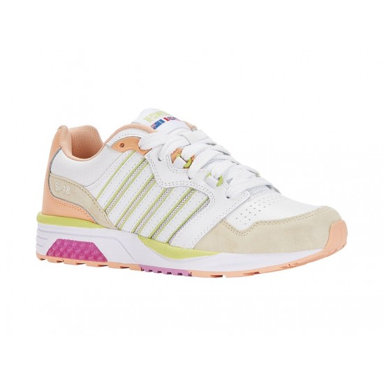 K-Swiss Si-18 Rannell White/Almost Apricot/Daquiri Green Women