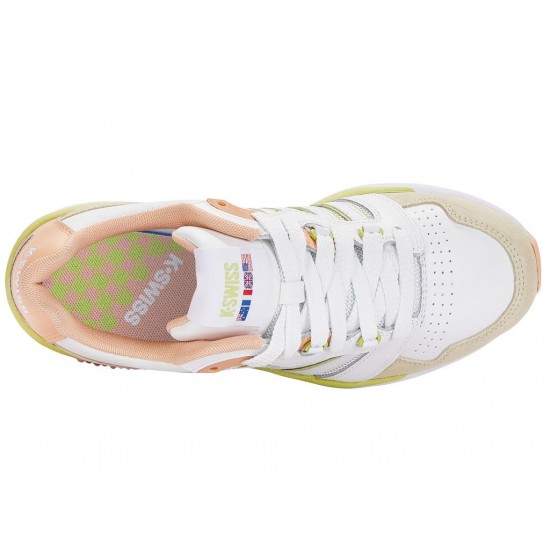 K-Swiss Si-18 Rannell White/Almost Apricot/Daquiri Green Women